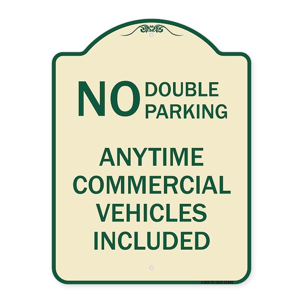 Signmission No Double Parking Anytime Commercial Vehicles Included Heavy-Gauge Alum, 24" x 18", TG-1824-23849 A-DES-TG-1824-23849 - main